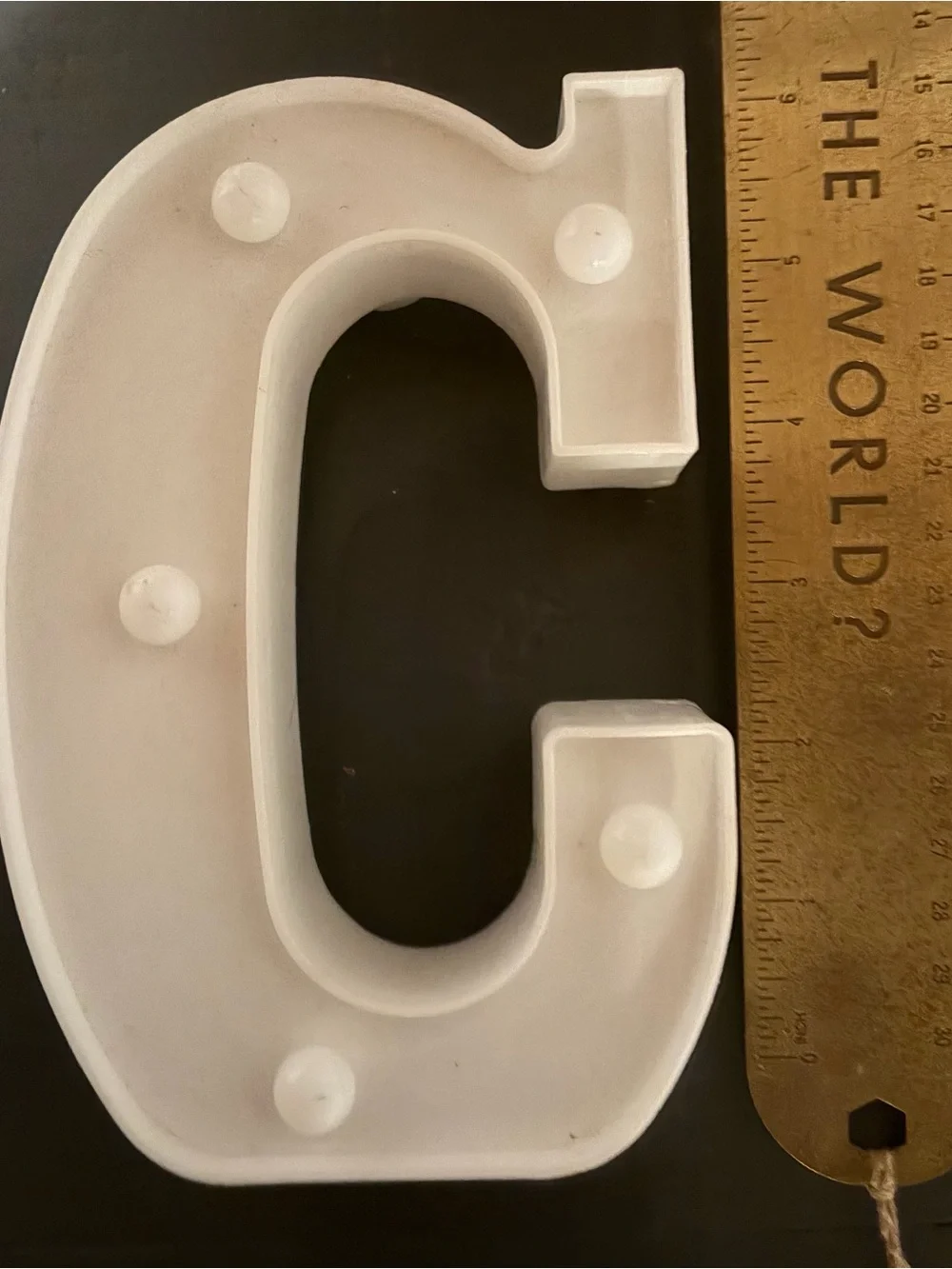Light-Up Letter C Marquee Lamp - Yellow